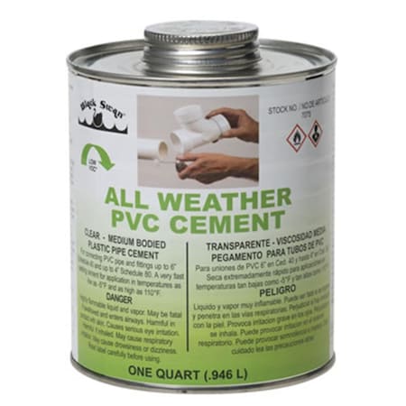 Black Swan All Weather PVC Solvent Cement, Clear - 16 oz BL601387